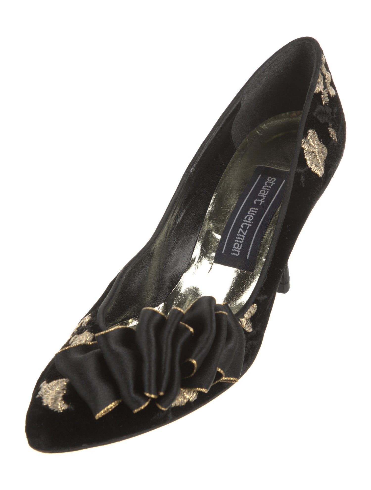 Stua Velvet Floral Print Pumps