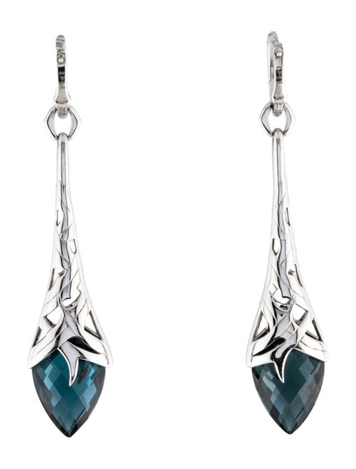 Stephen Webster 18K Topaz & Diamond Thorn Drop Earrings