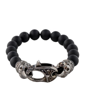 Stephen Webster Onyx Beasts Of London Raven Head Bracelet