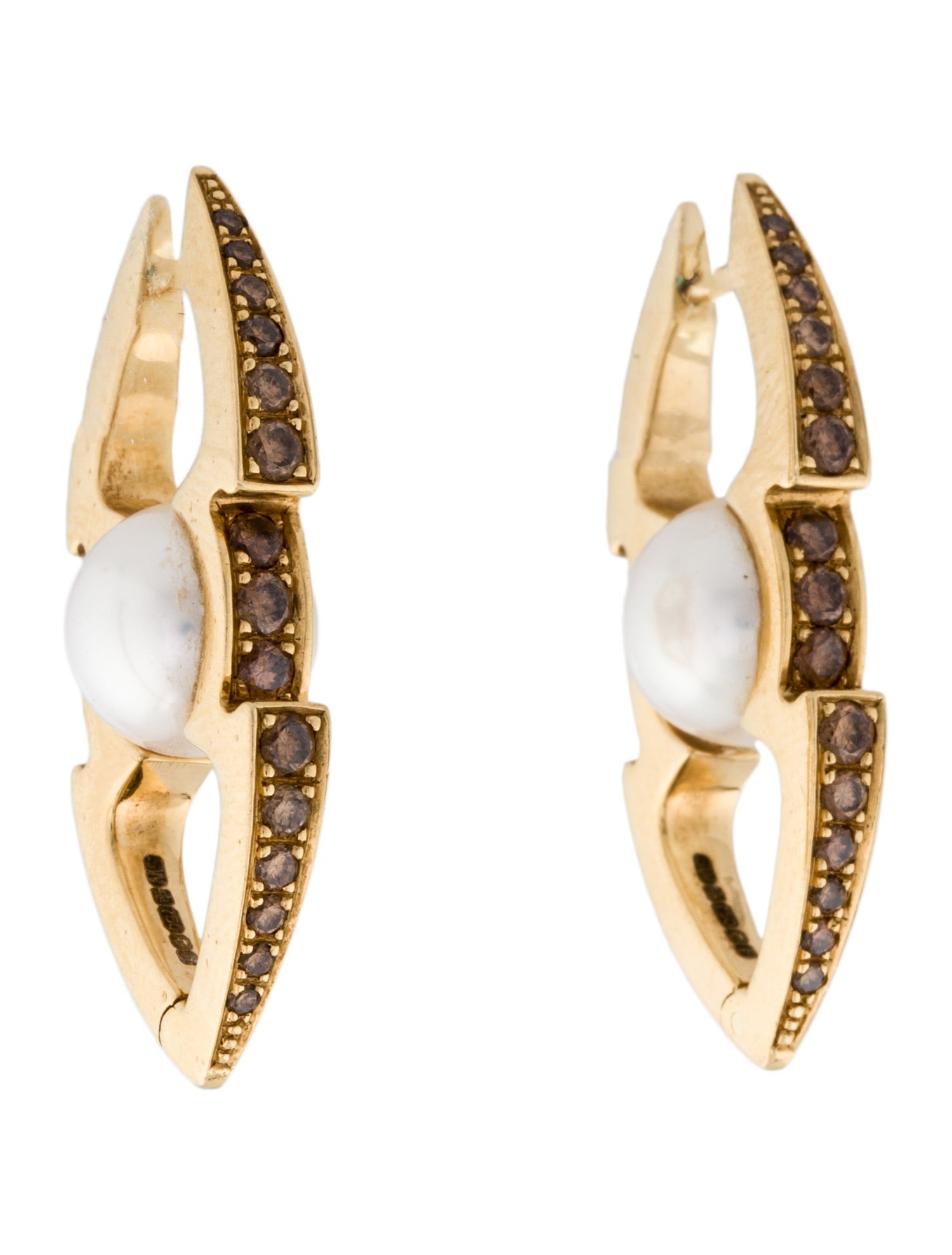 Stephen Webster 18K Pearl, Tsavorite Garnet, & Diamond Drop Earrings