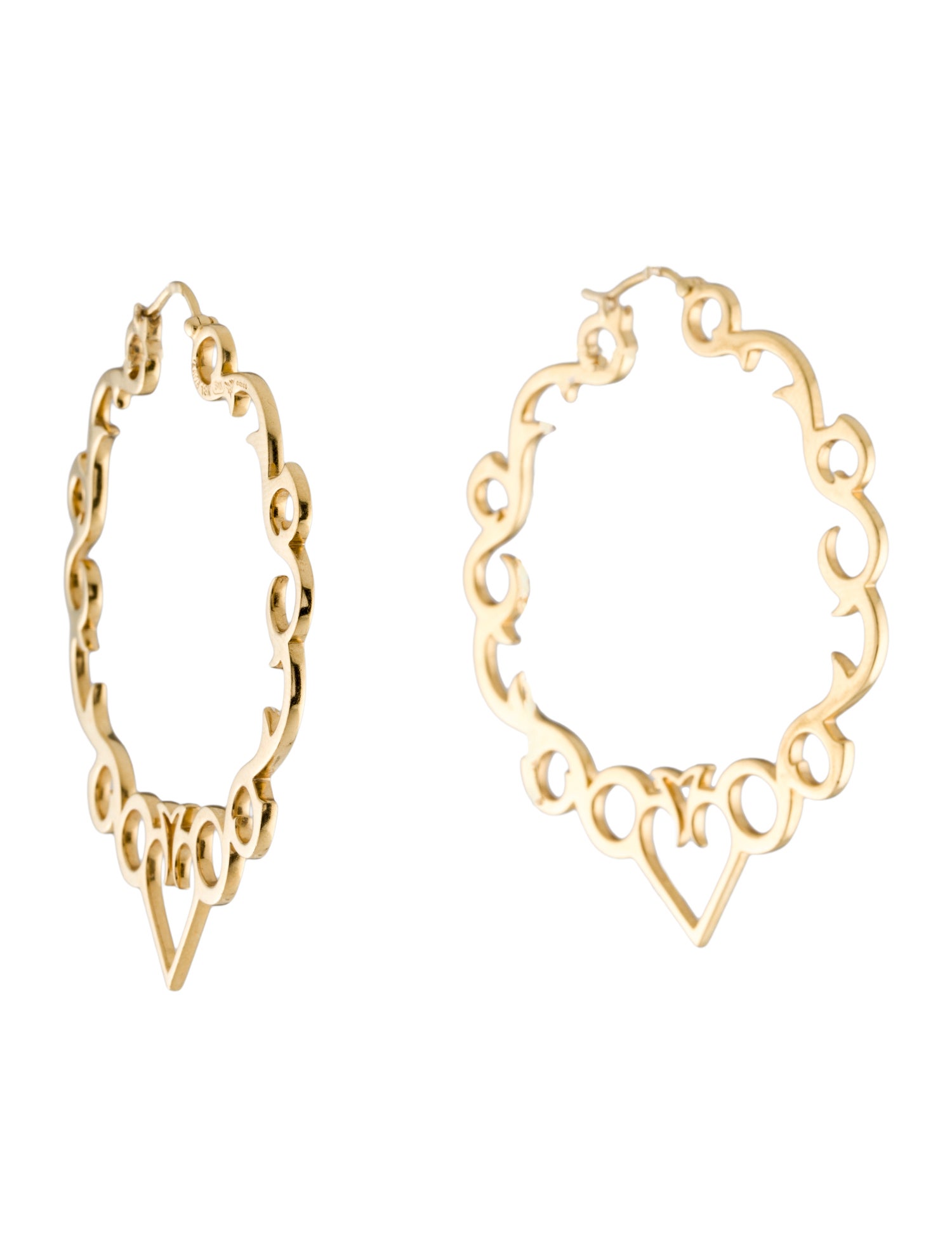Stephen Webster 18K Open Heart Hoop Earrings