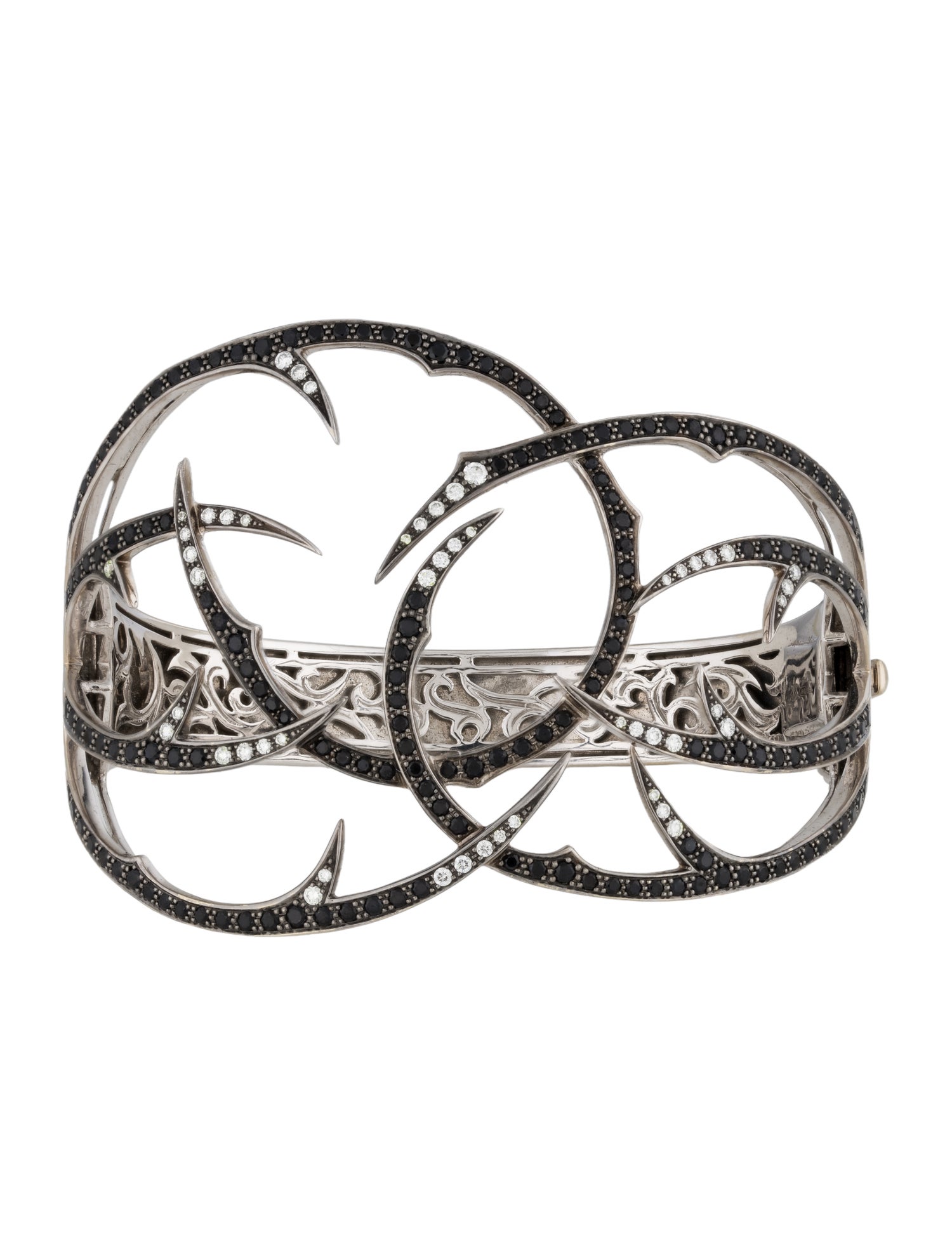 Stephen Webster 18K 2.28ctw Sapphire & Diamond Thorn Cuff Bracelet