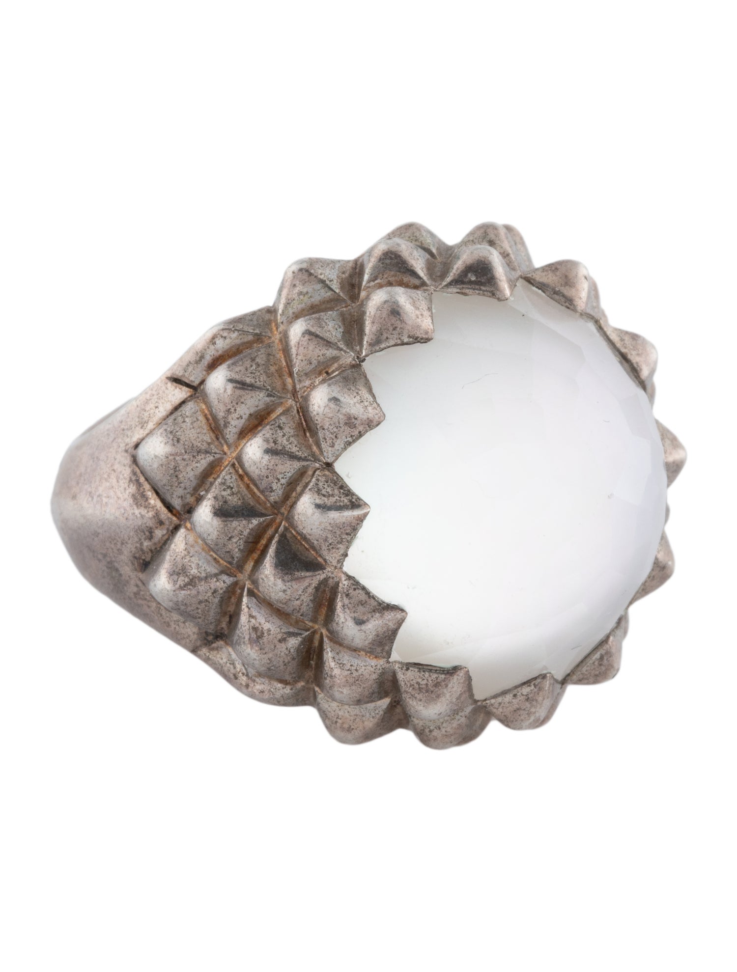 Stephen Webster Mother of Pearl & Quartz Doublet Superstud Cocktail Ring