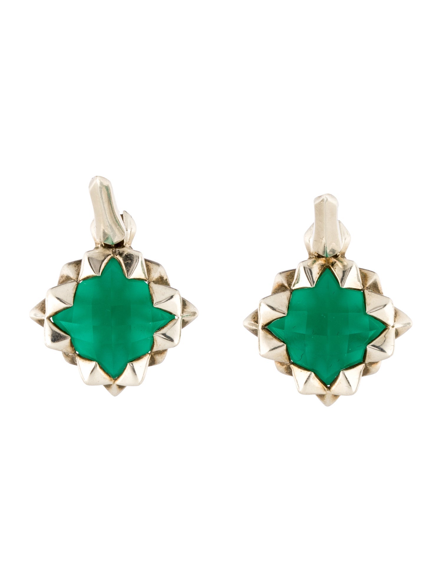 Stephen Webster Green Superstud Drop Earrings
