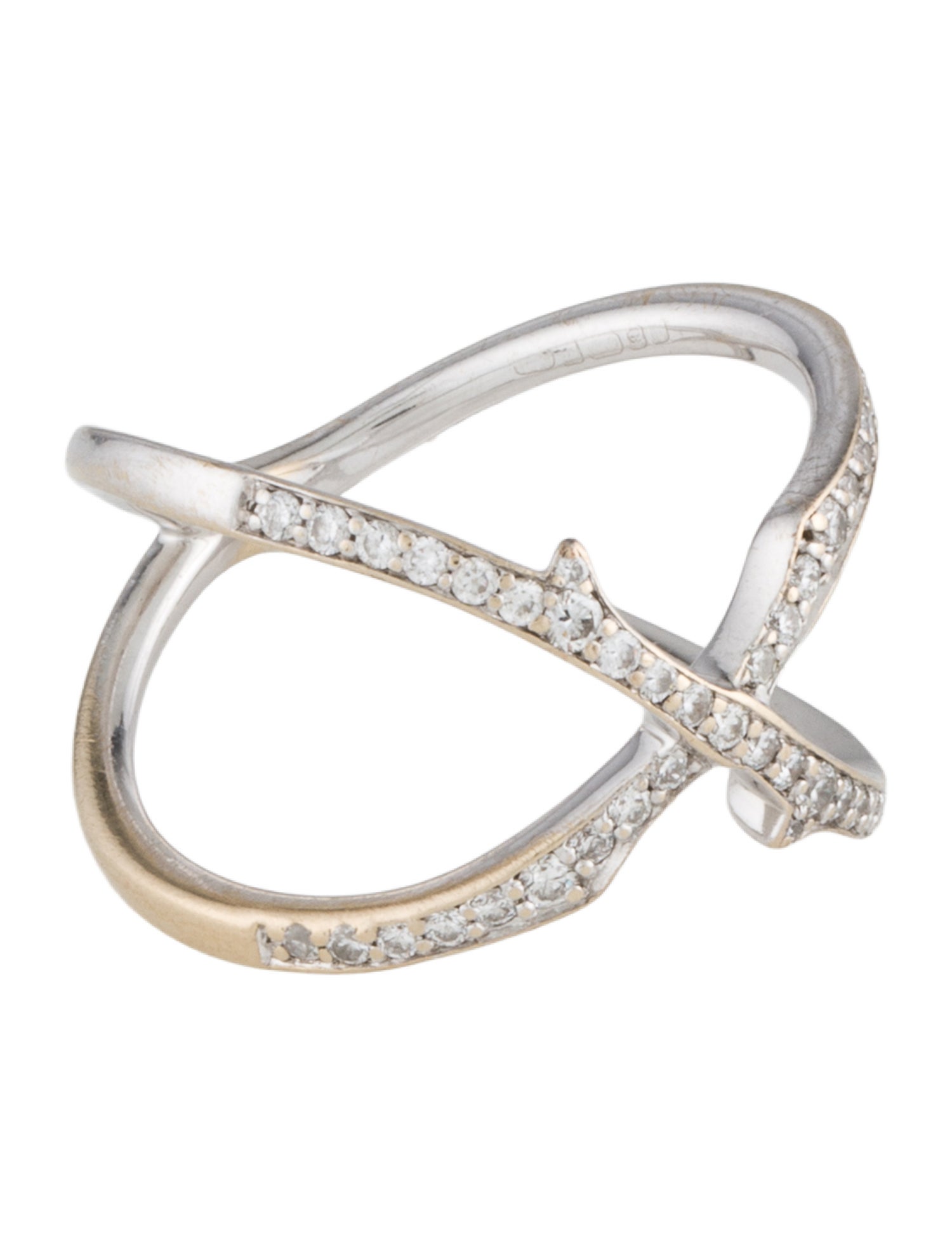 Stephen Webster 18K Diamond Thorn Stem Crossover Band