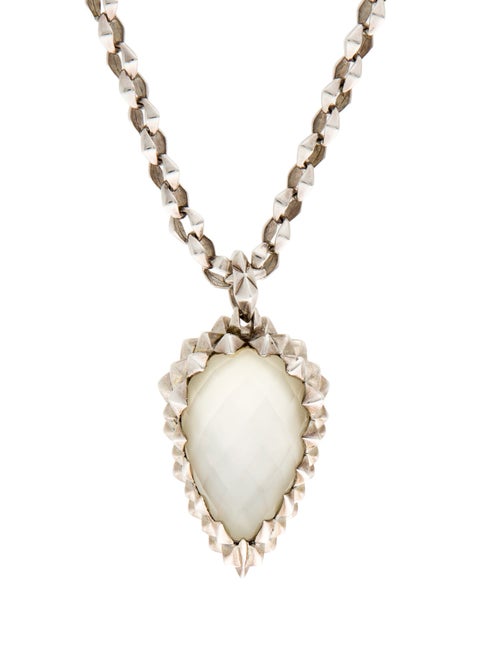 Stephen Webster Mother of Pearl & Quartz Doublet Superstud Pendant Necklace