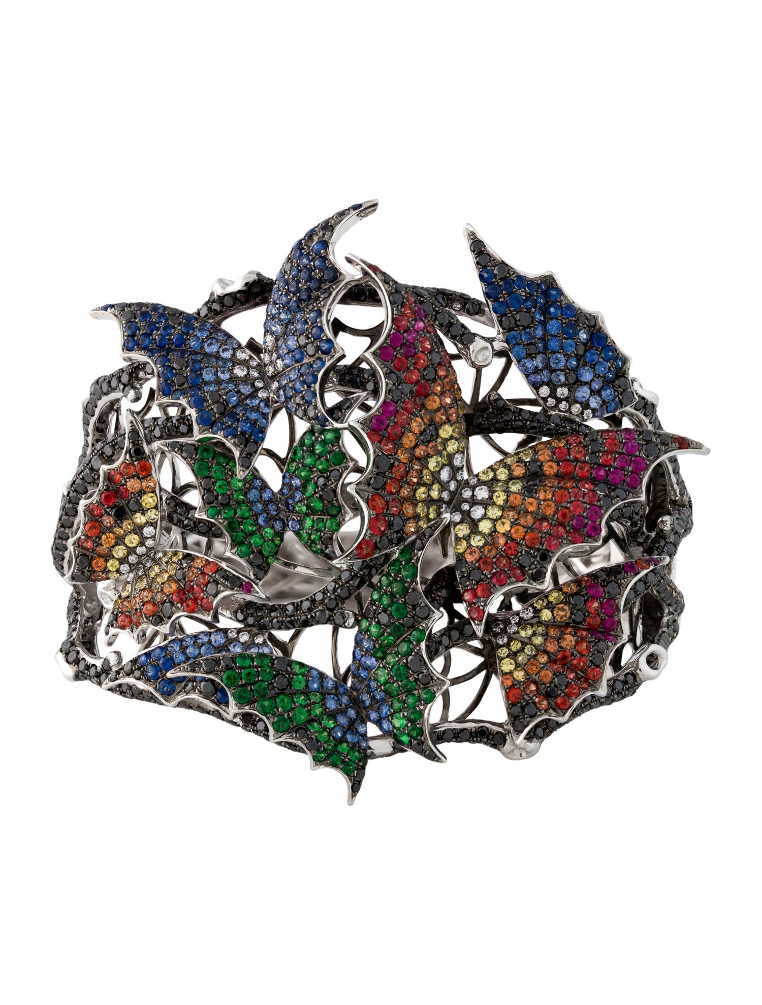 Stephen Webster 18K Multistone Couture Voyage Africa Bangle Bracelet