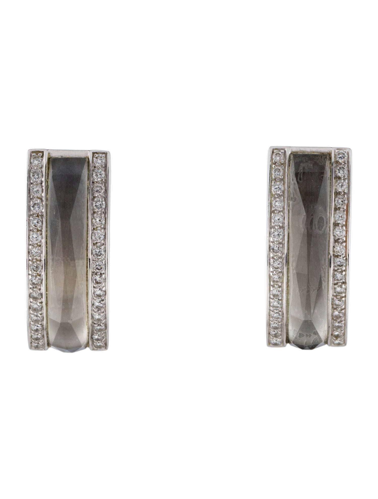 Stephen Webster 18K Quartz & Diamond Crystal Haze Earclips