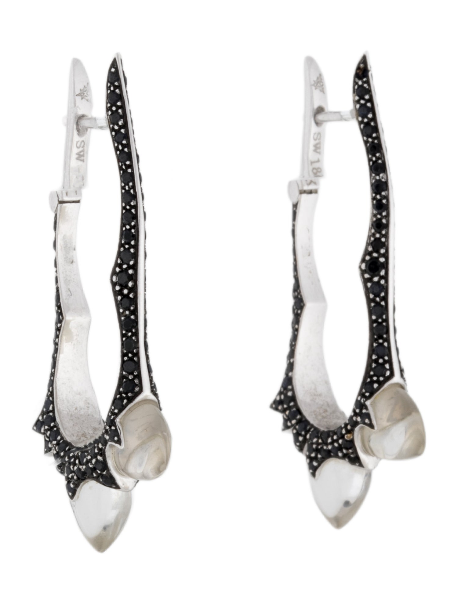 Stephen Webster 18K Quartz & Sapphire Drop Earrings