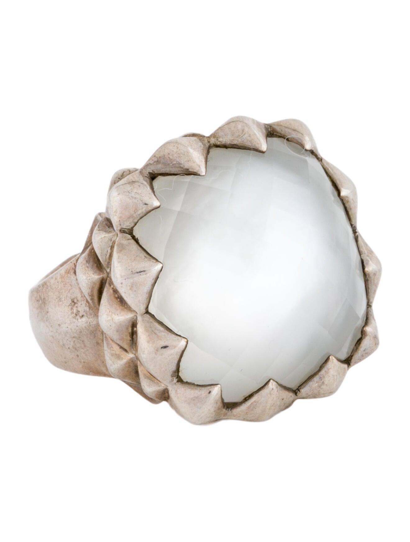 Stephen Webster Mother of Pearl & Quartz Doublet Superstud Cocktail Ring