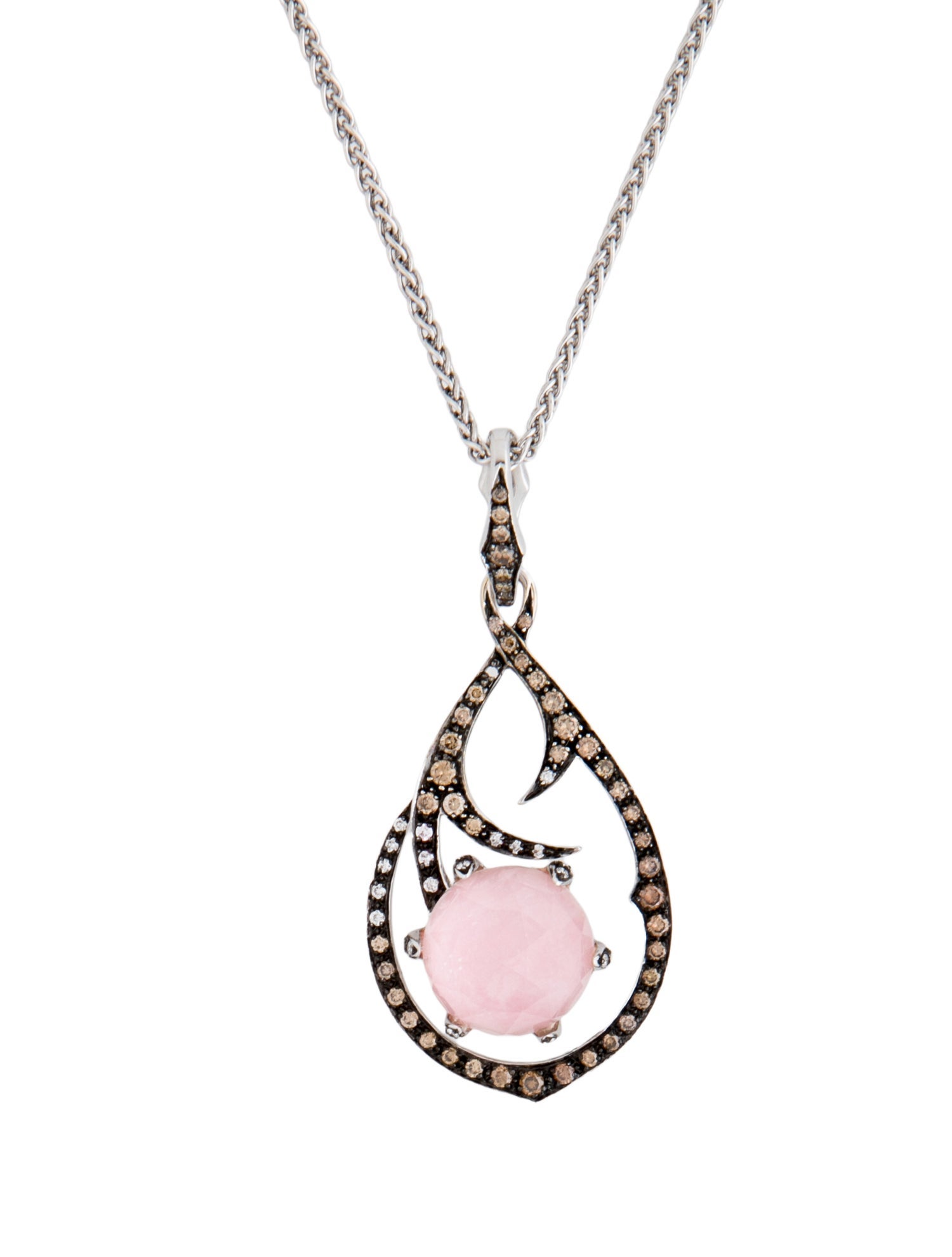 Stephen Webster 18K Quartz Doublet & Diamond Thorn Pendant Necklace