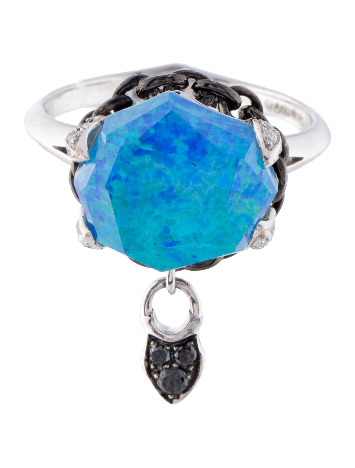 Stephen Webster 18K Diamond, Quartz & Synthetic Opal Doublet Cocktail Ring