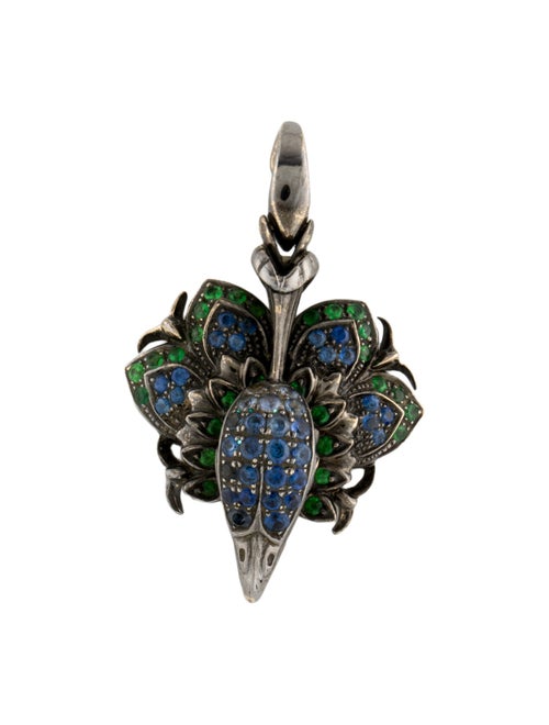 Stephen Webster 18K Sapphire, Tsavorite Garnet & Diamond Pride Pendant