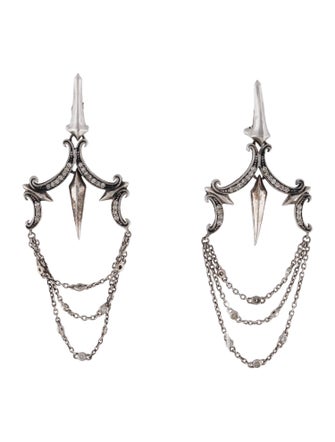 Stephen Webster Diamond Spike Chandelier Drop Earclips