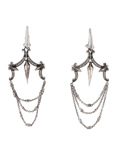 Stephen Webster Diamond Spike Chandelier Drop Earclips