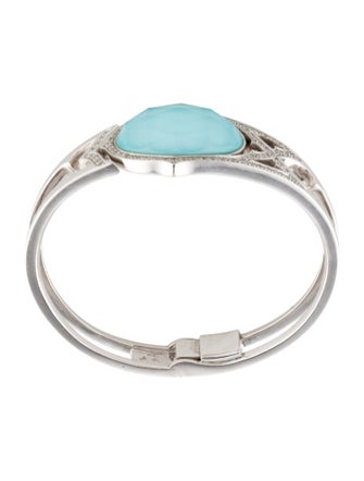 Stephen Webster 18K Composite Turquoise Quartz Doublet & Diamond Haze Bangle
