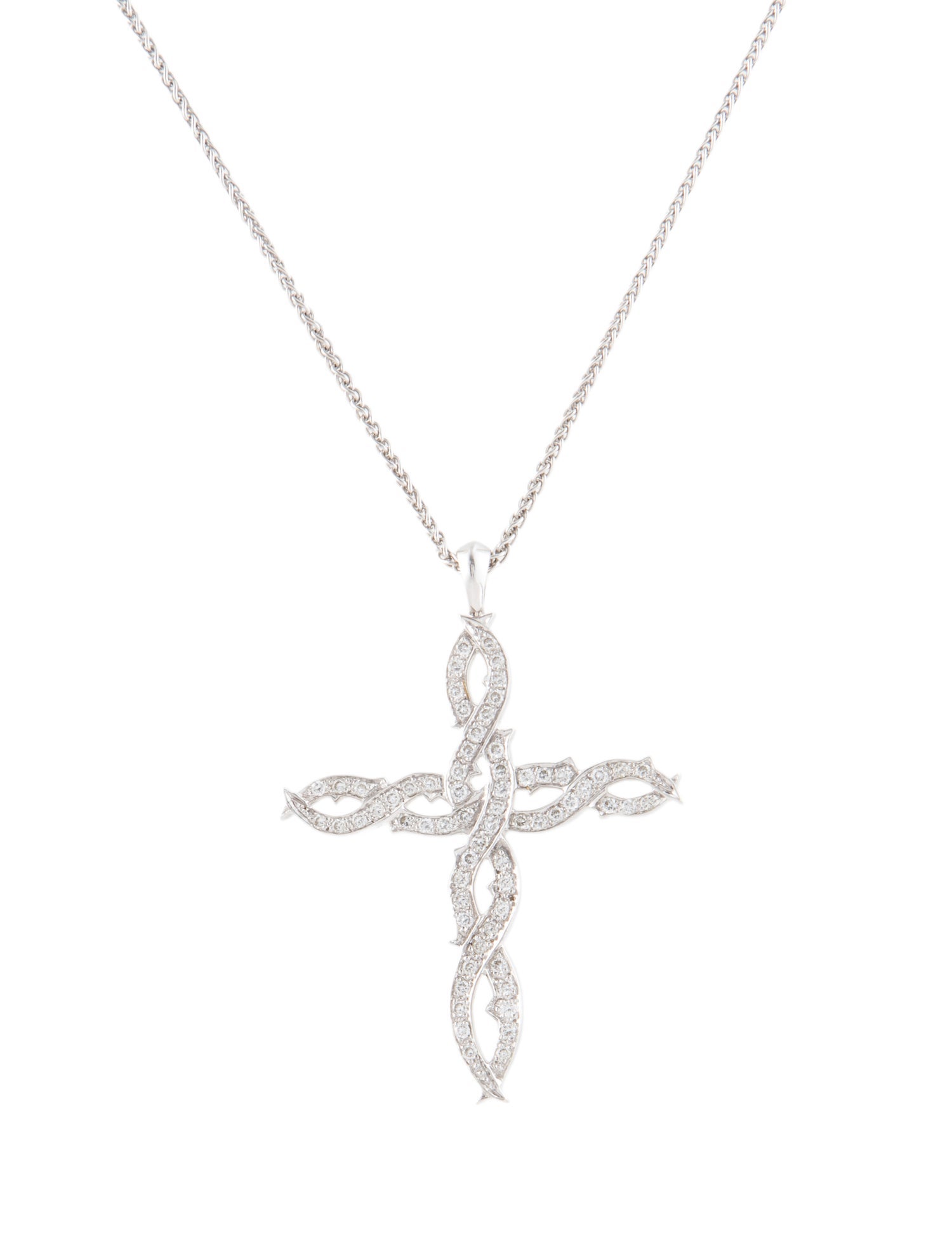 Stephen Webster 18K Diamond Cross Pendant Necklace