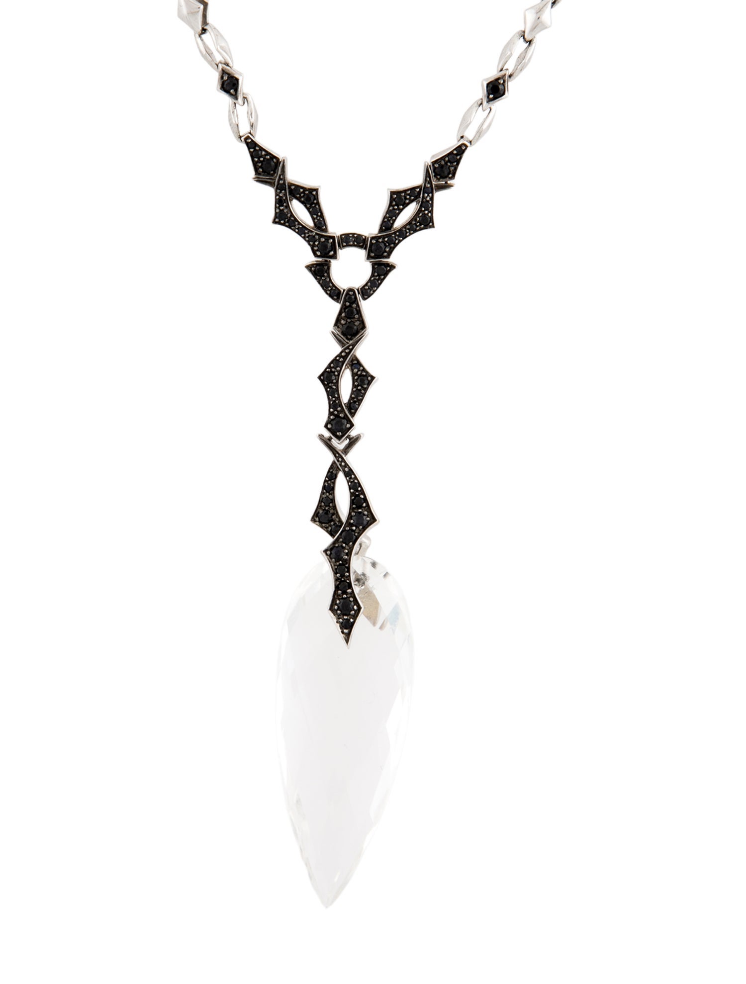 Stephen Webster 18K Quartz & Sapphire Pendant Necklace