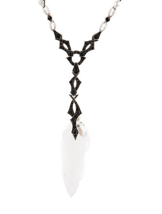 Stephen Webster 18K Quartz & Sapphire Pendant Necklace