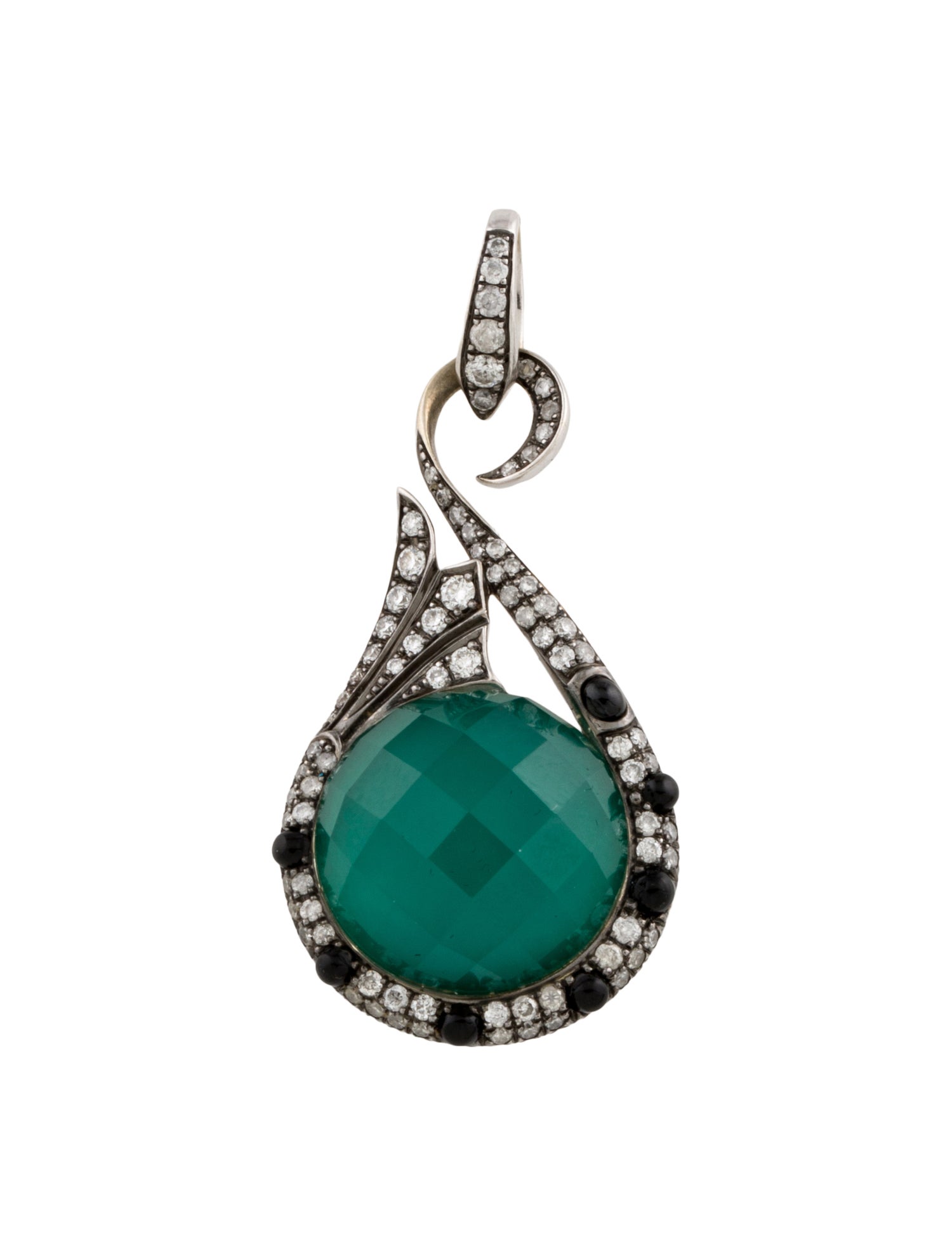 Stephen Webster 18K Quartz Doublet, Onyx & Diamond Pendant