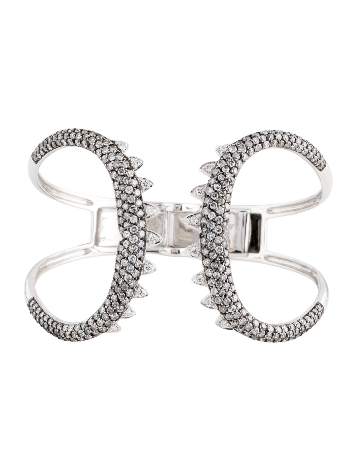 Stephen Webster 18K 4.32ctw Diamond Shark Jaws Cuff