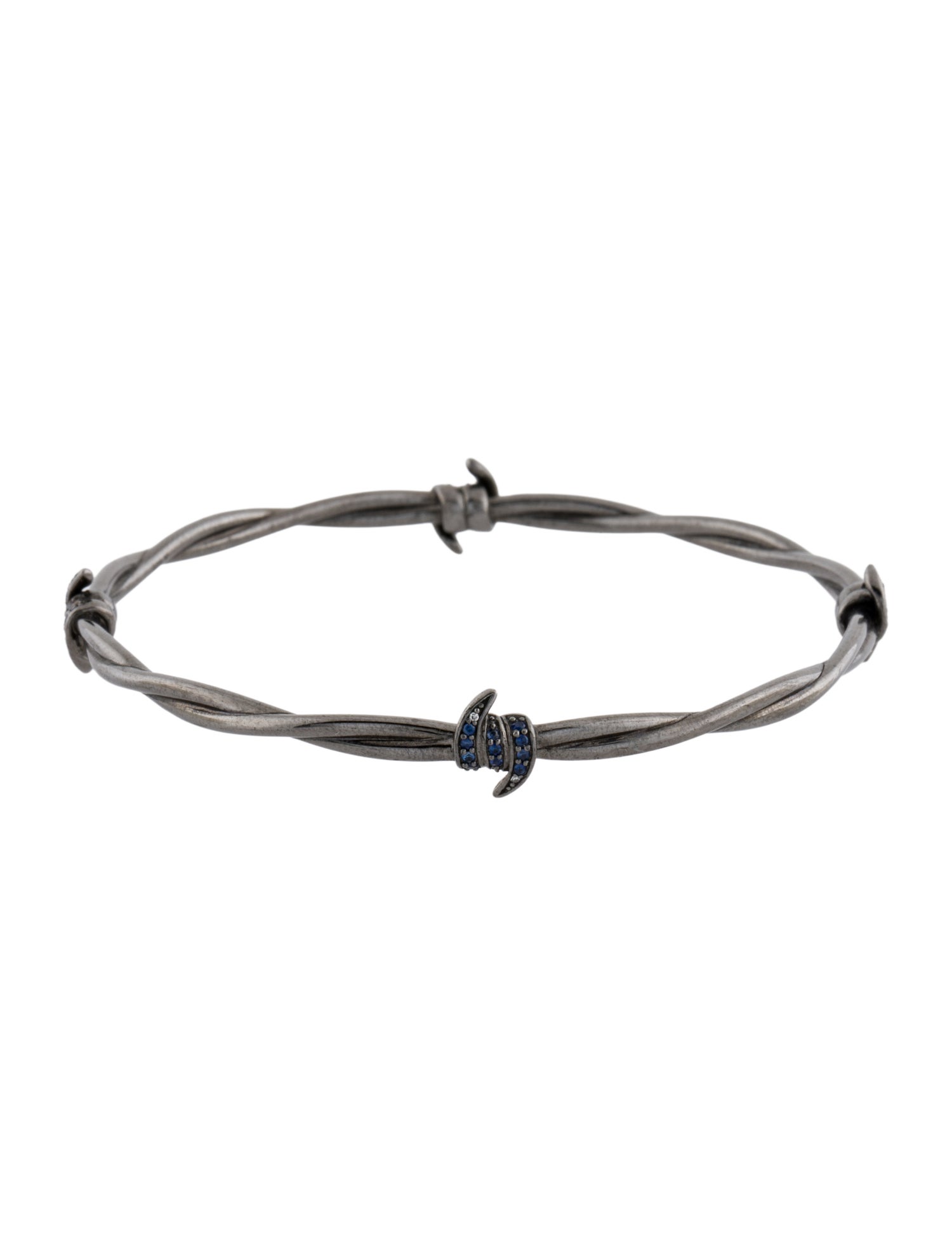 Stephen Webster Sapphire & Diamond Forget Me Knot Bangle Bracelet