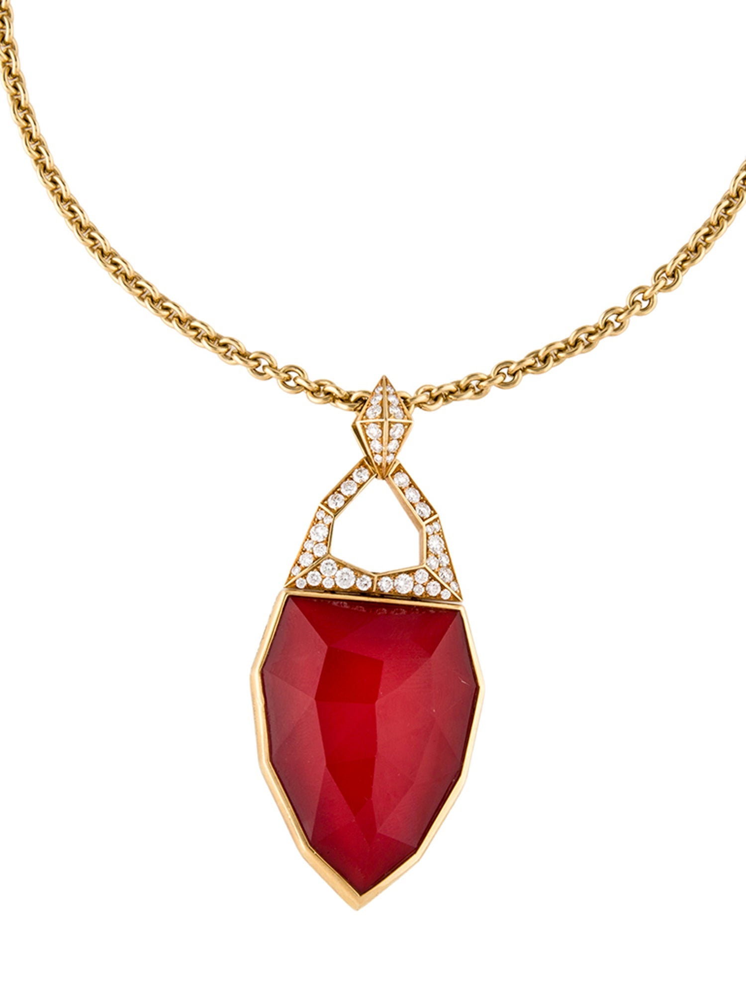 Stephen Webster 18K Quartz Doublet & Diamond Pendant Necklace