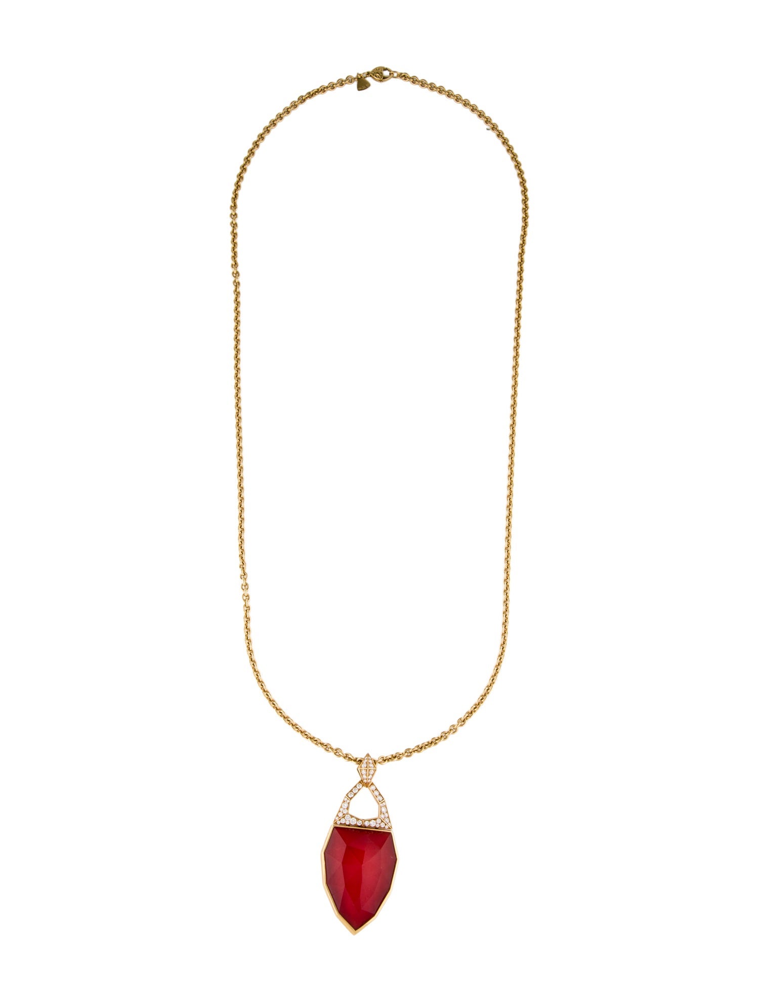 Stephen Webster 18K Quartz Doublet & Diamond Pendant Necklace