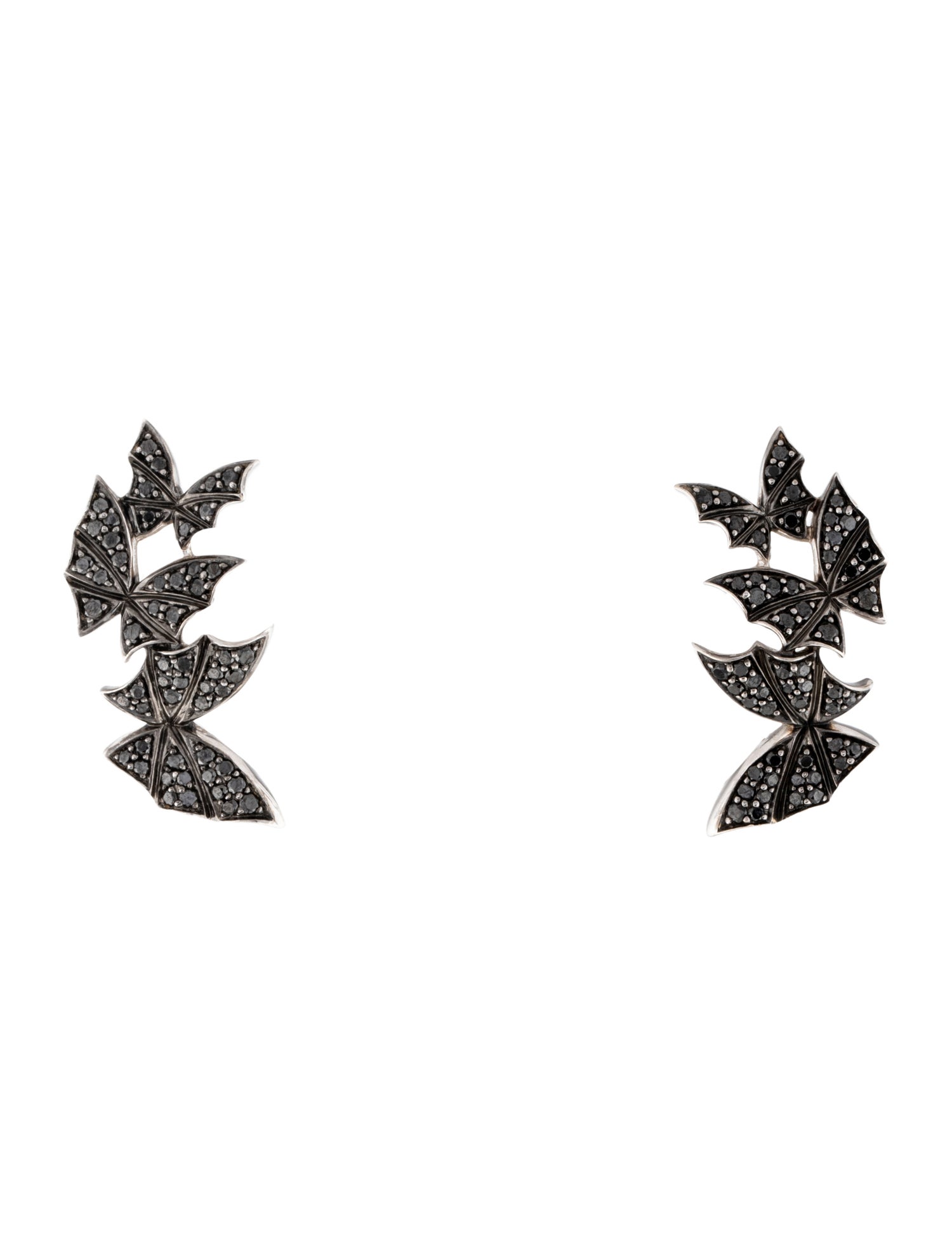 Stephen Webster 18K Diamond Fly By Night Triple Butterfly Earclips