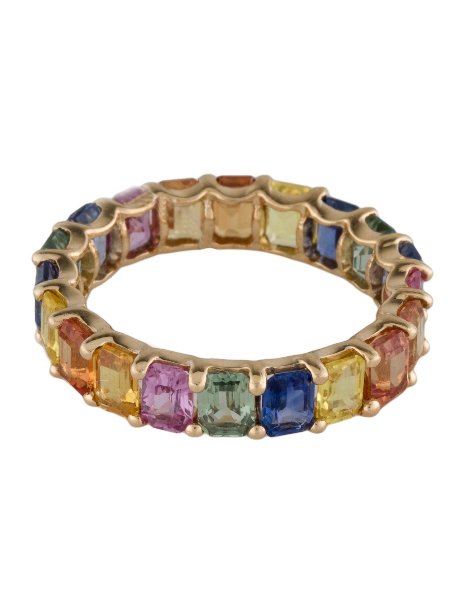 Stevie Wren 14K Multicolor Sapphire Eternity Band