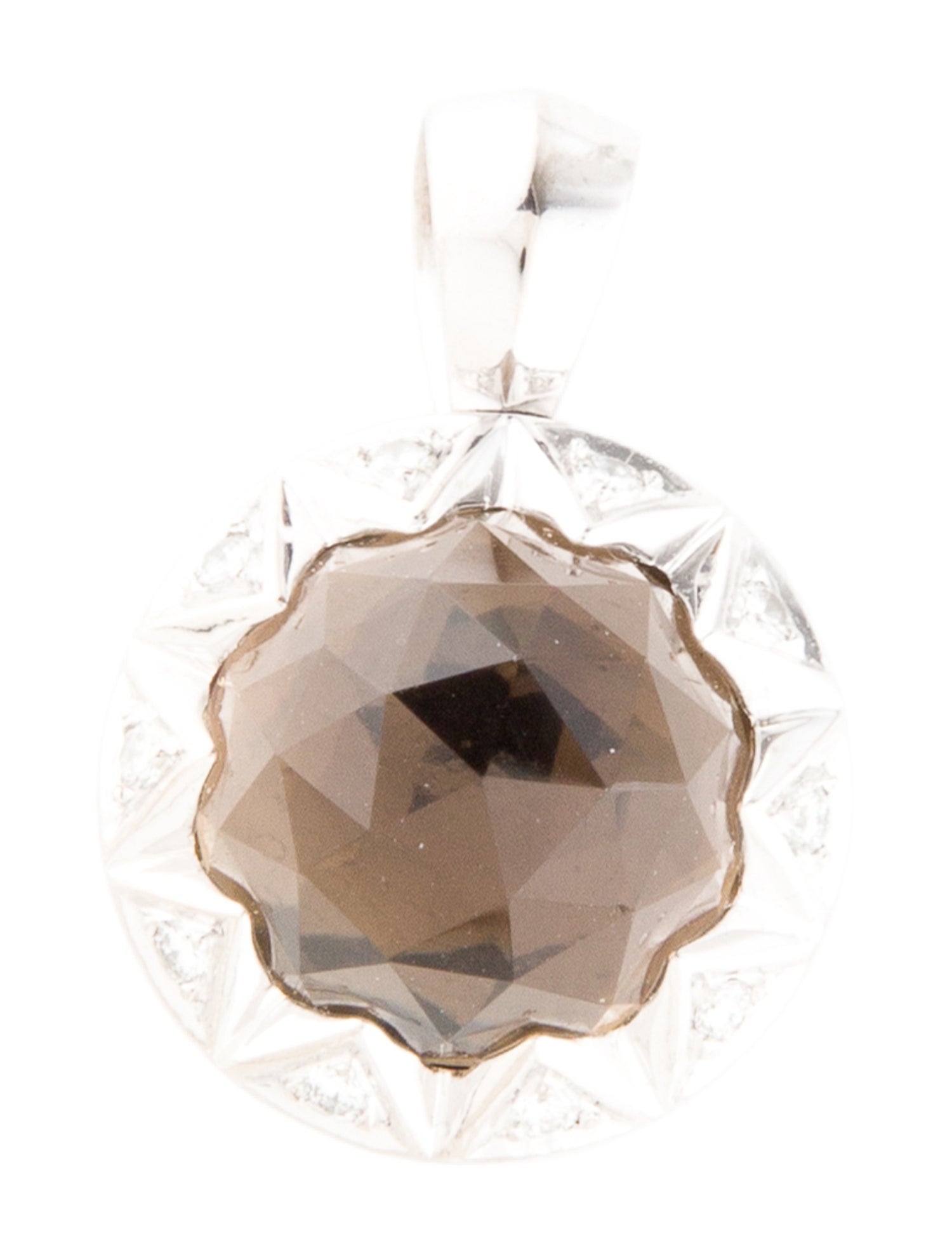 Stevie Wren 18K Smoky Quartz & Diamond Pendant