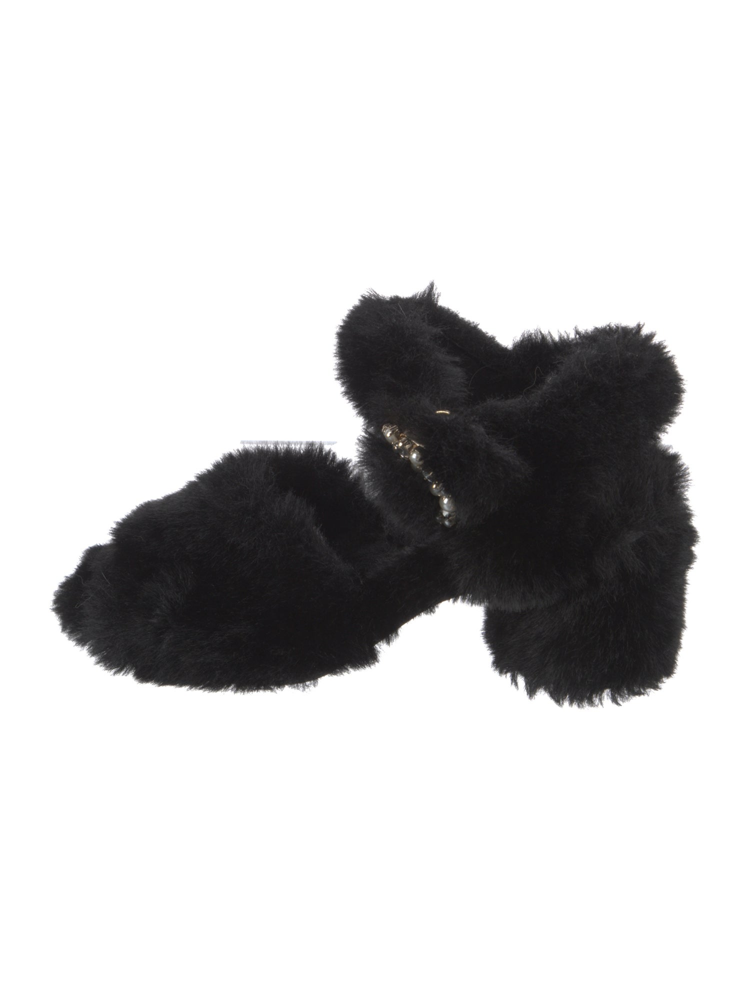 Suecomma Bonnie Faux Fur Slingback Sandals