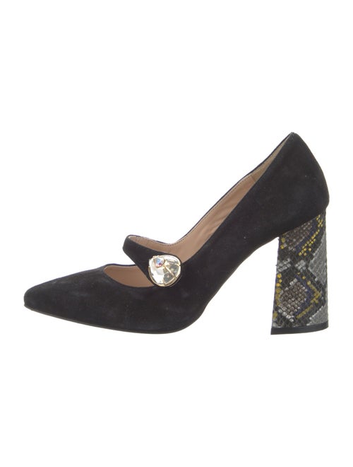 Suecomma Bonnie Suede Crystal Embellishments Pumps