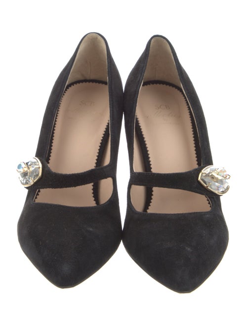 Suecomma Bonnie Suede Crystal Embellishments Pumps