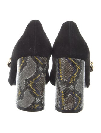 Suecomma Bonnie Suede Crystal Embellishments Pumps