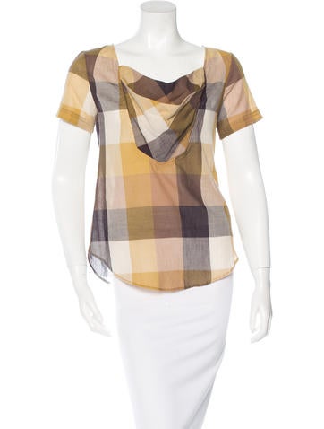 Suno Printed Short Sleeve Top