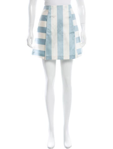 Suno Striped Mini Skirt