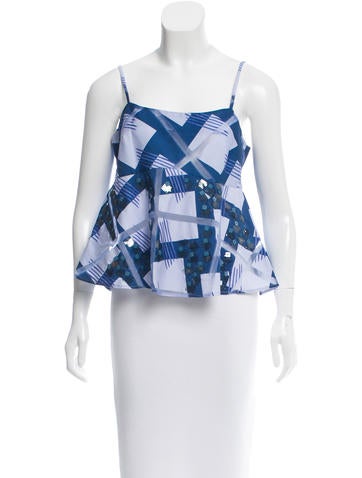 Suno Embellished Printed Top