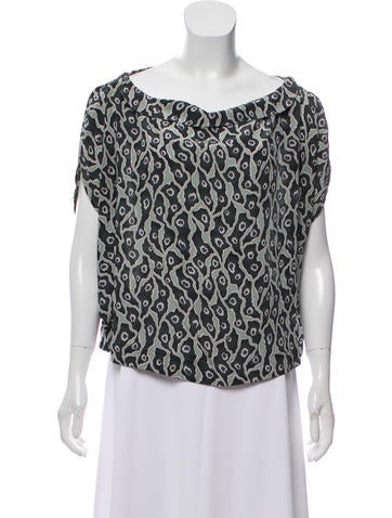 Suno Tops Silk Printed Top XS