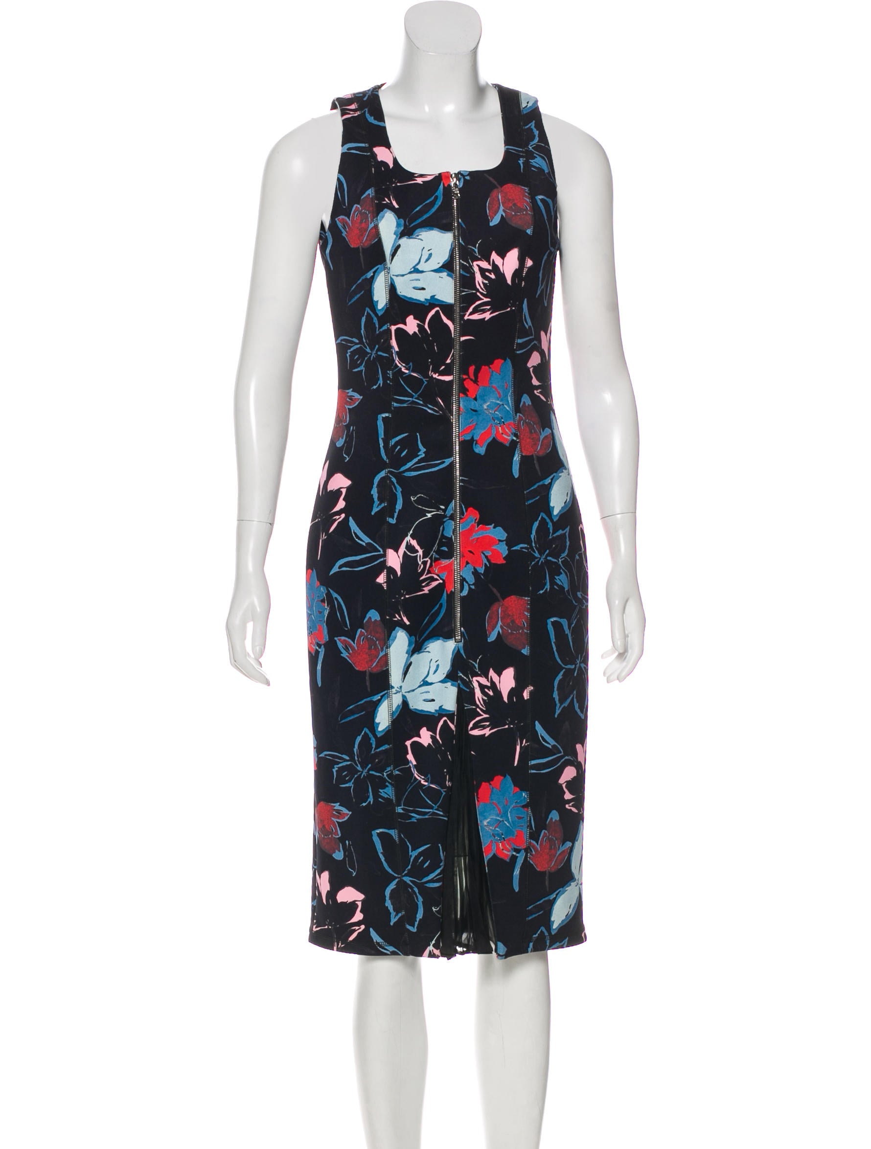 Suno Floral Print Neoprene Dress