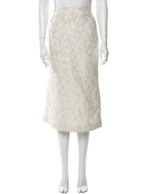 Suno Printed Midi Length Skirt w/ Tags Metallic