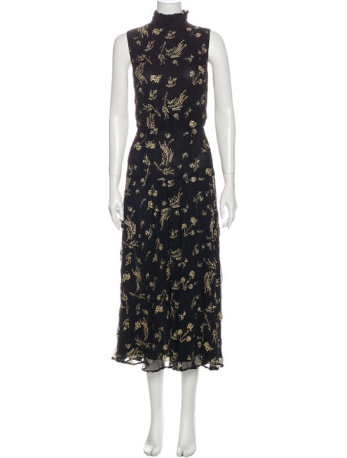 Suno Silk Long Dress Black