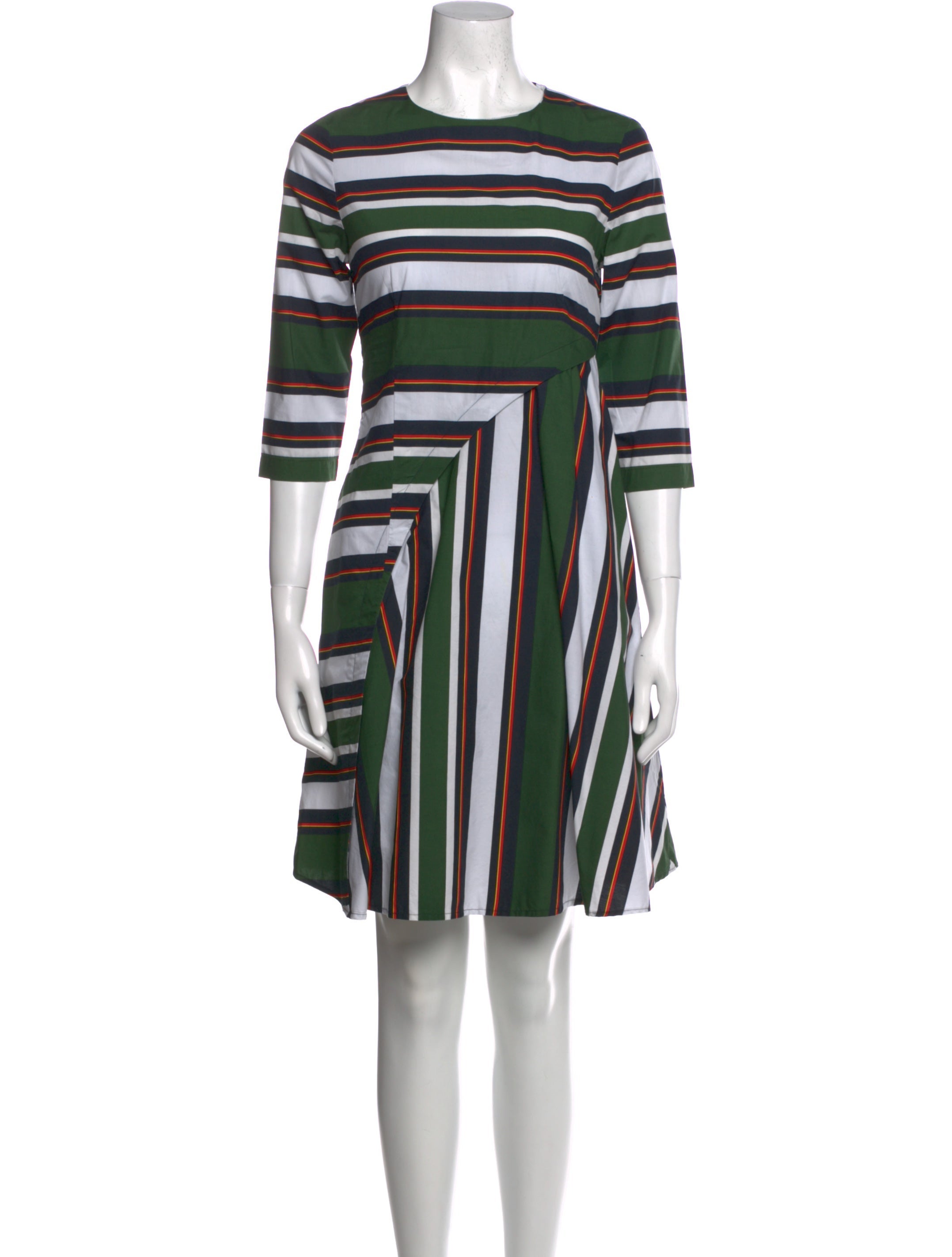 Suno Striped Knee-Length Dress