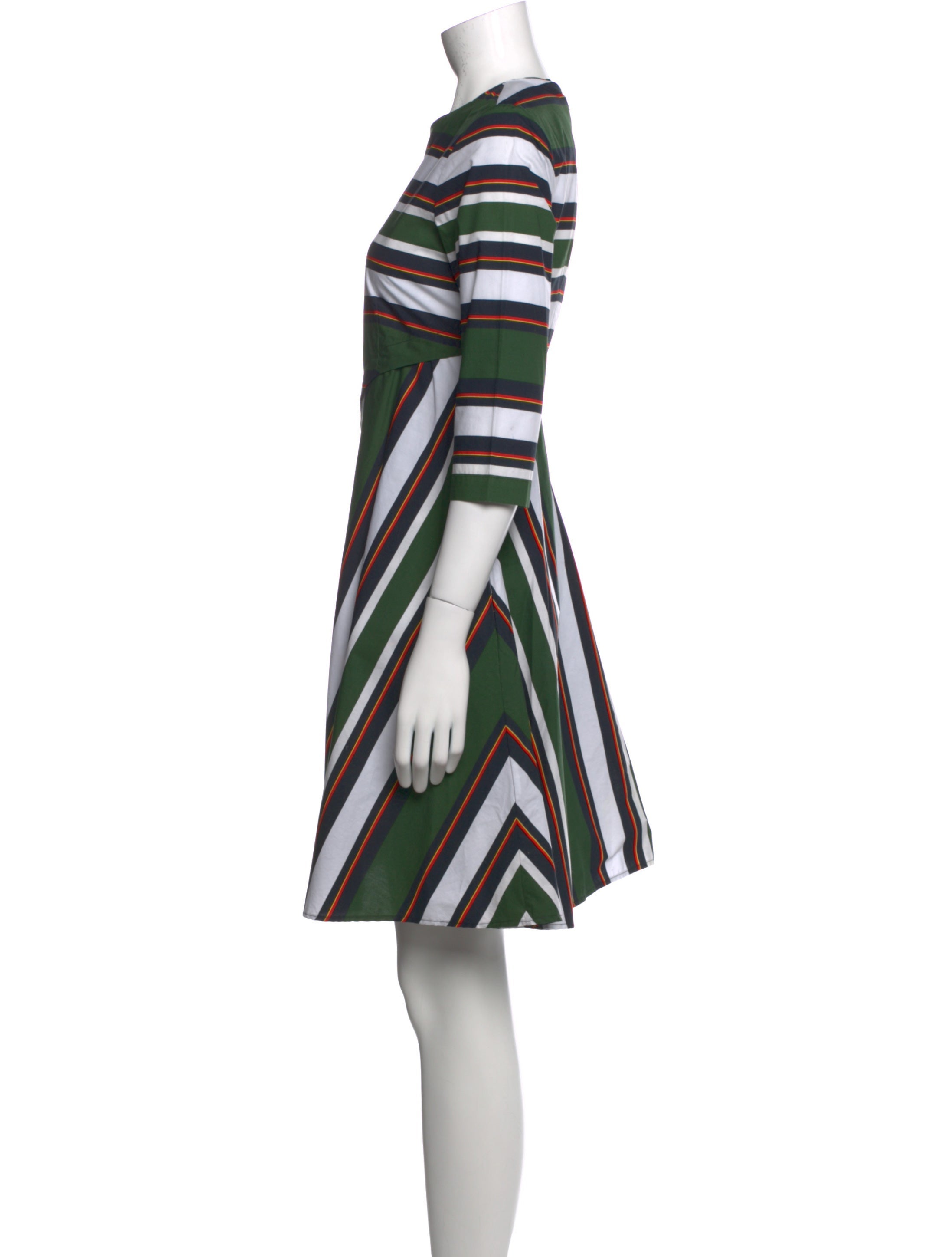 Suno Striped Knee-Length Dress
