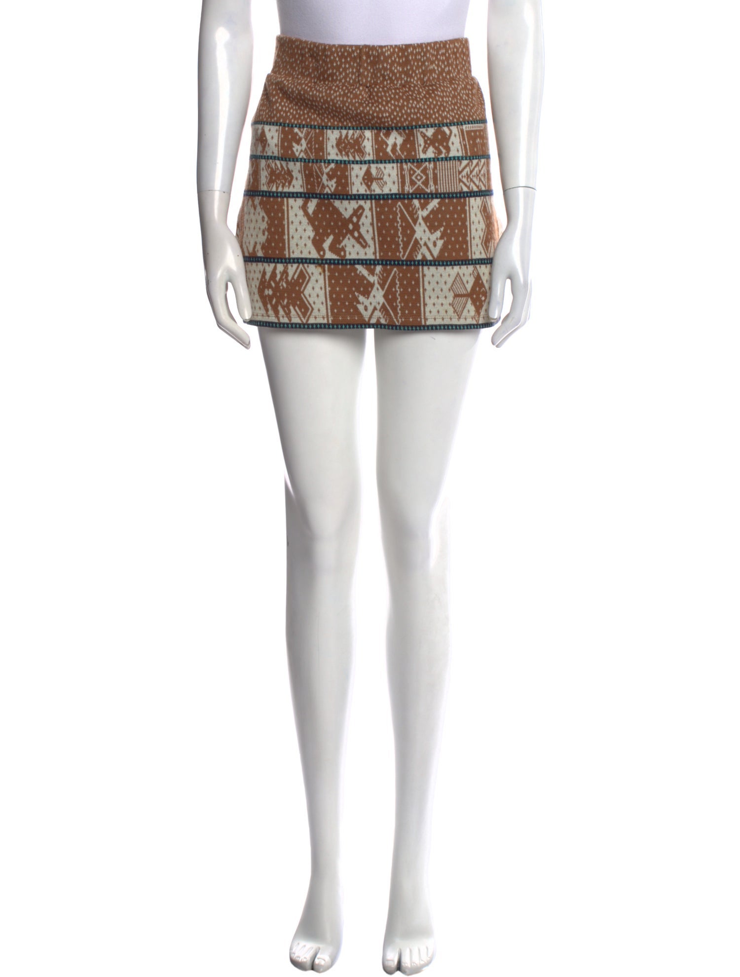 Suno Printed Mini Skirt