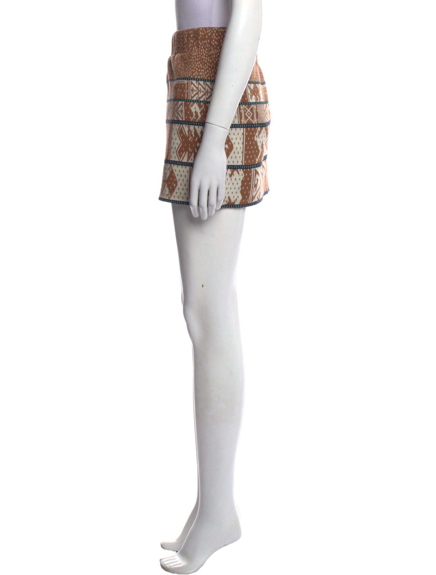 Suno Printed Mini Skirt