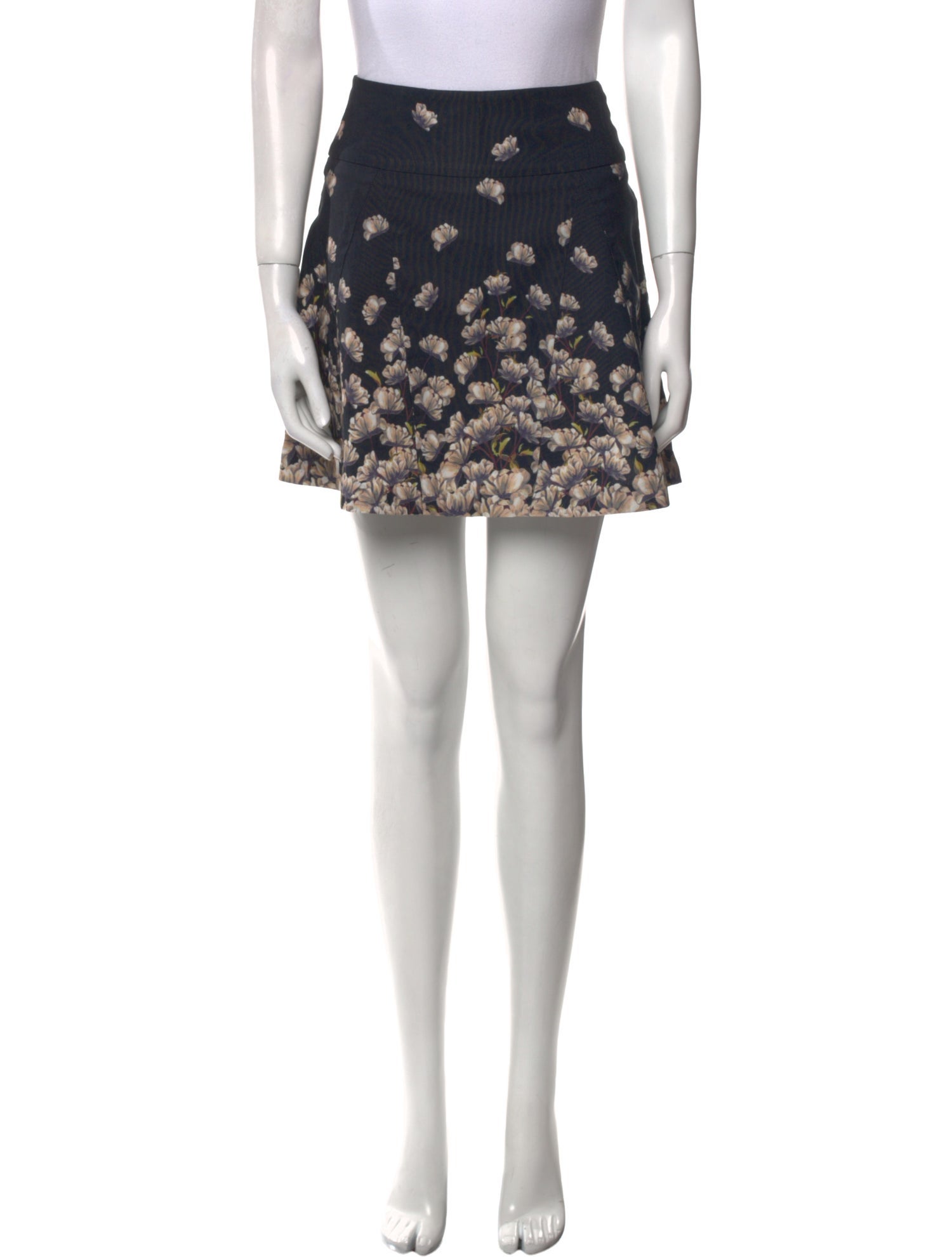 Suno Floral Print Mini Skirt