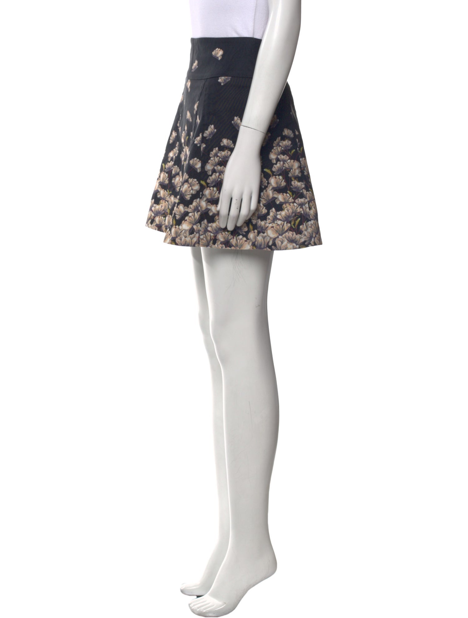 Suno Floral Print Mini Skirt