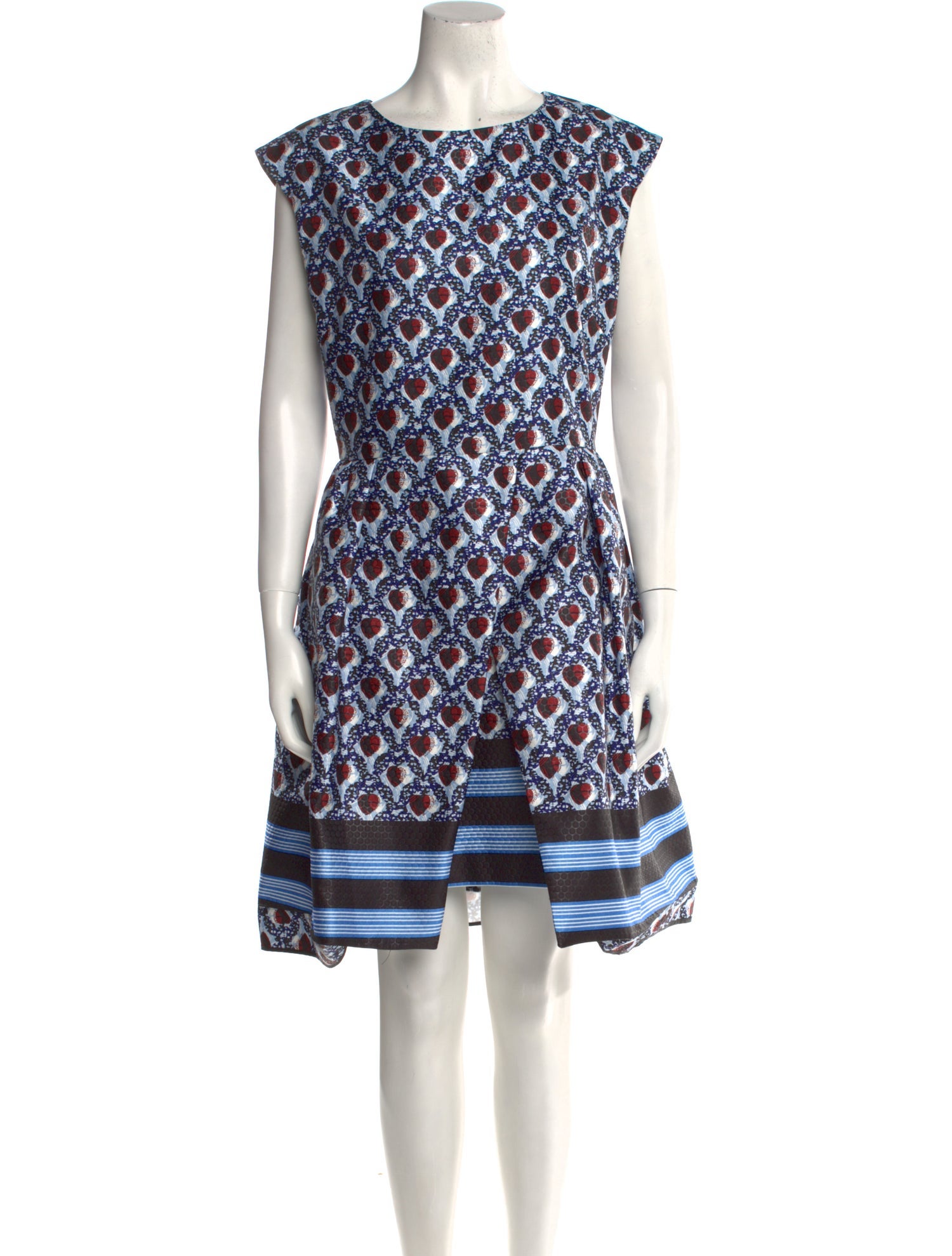 Suno Printed Knee-Length Dress