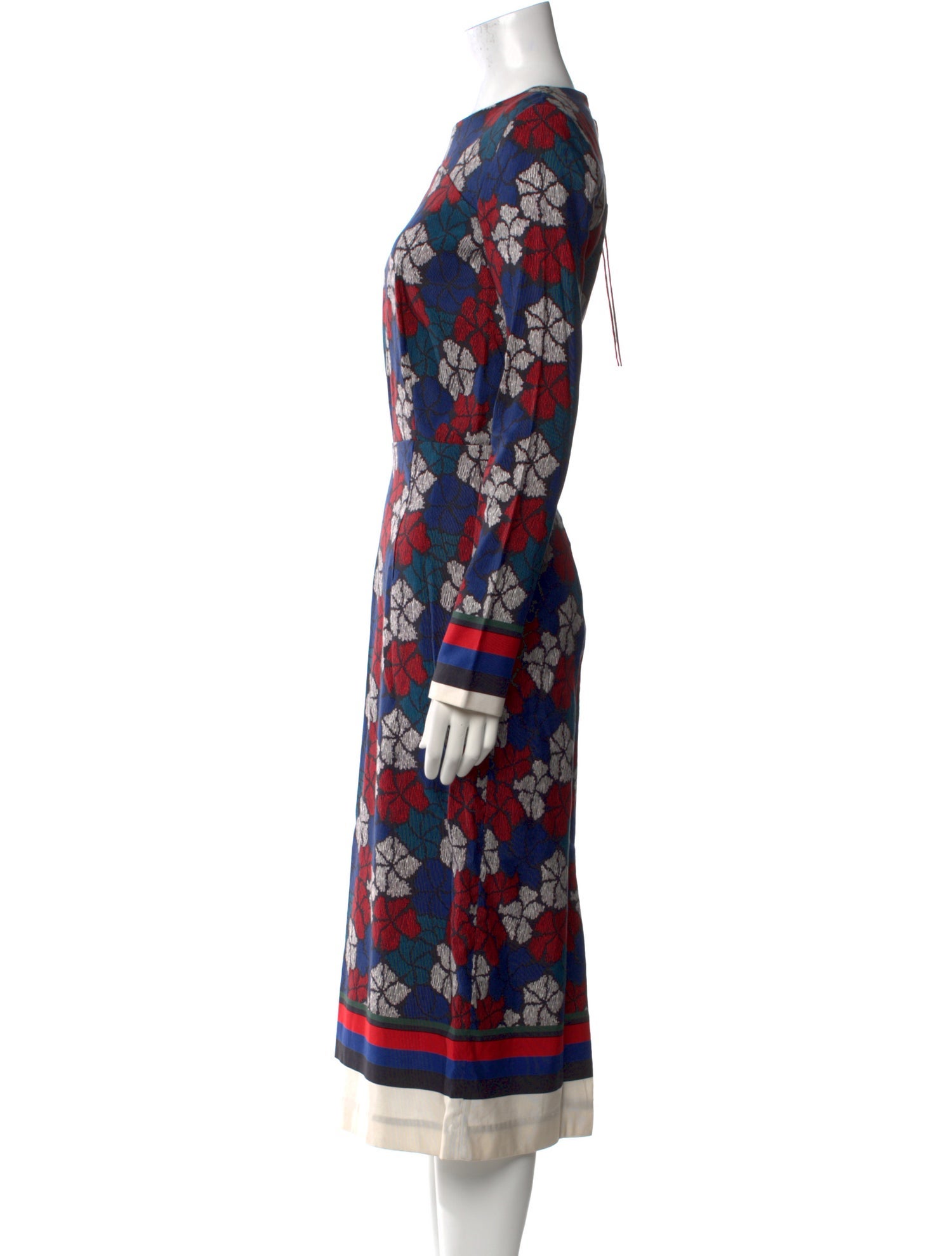 Suno Floral Print Midi Length Dress